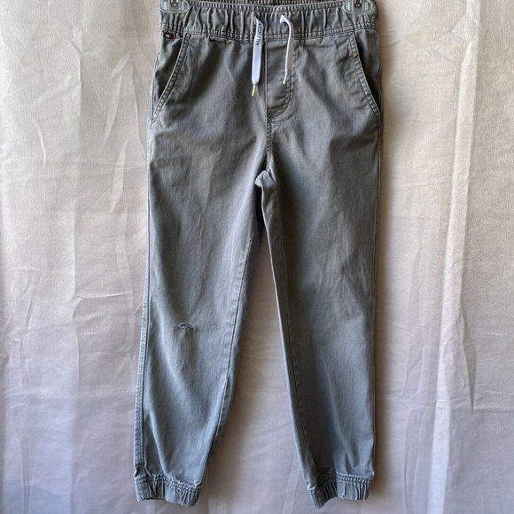 Tommy Hilfinger Jogger Drawstring Waist Pants Boy Small (8-10) Gray W/Pockets - Picture 1 of 16